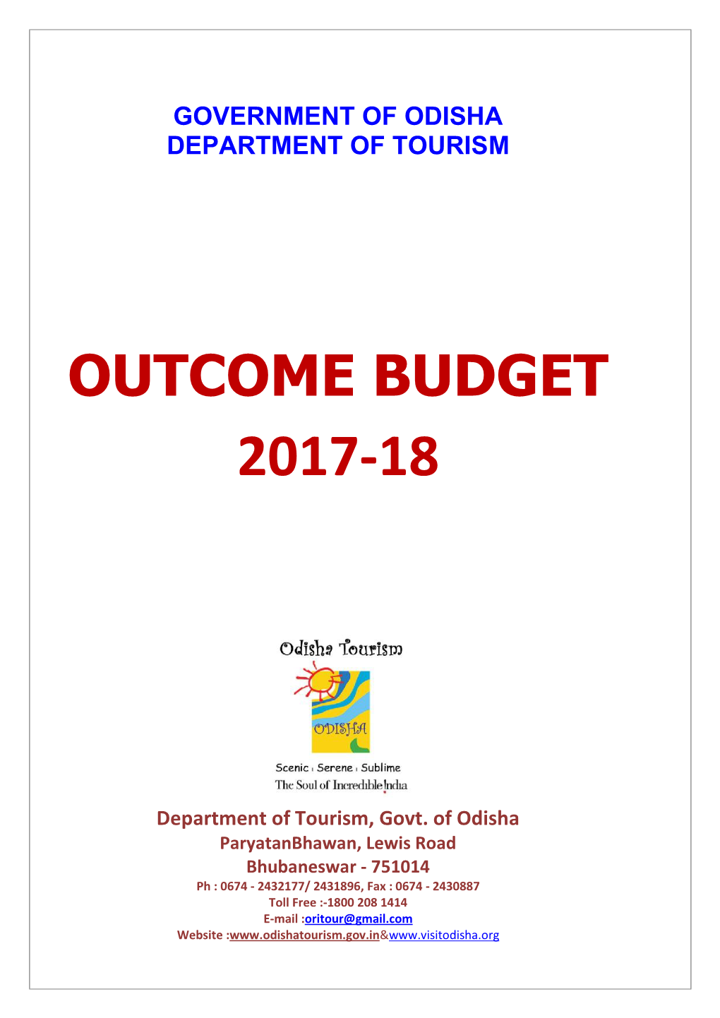 Outcome Budget 2017-18