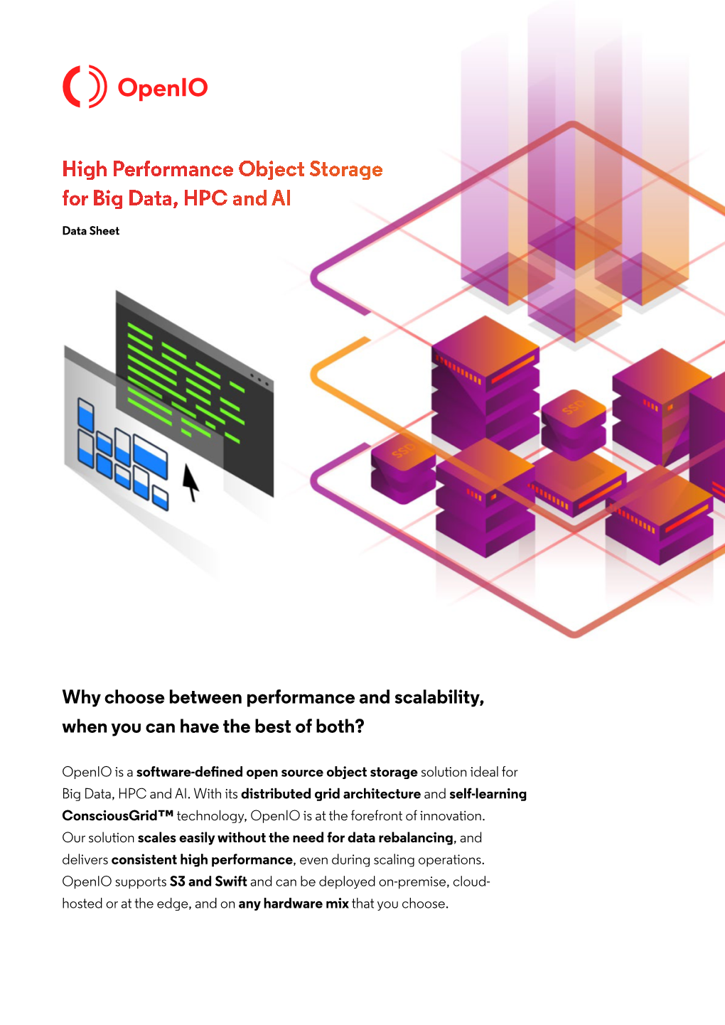 High Performance Object Storage for Big Data, HPC and AI