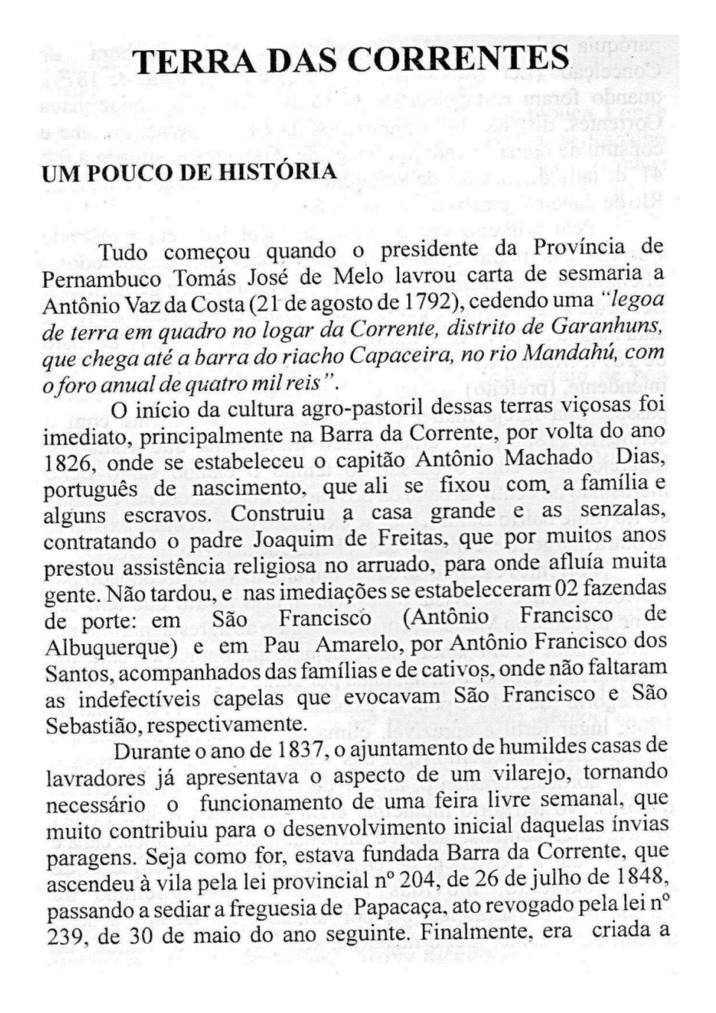 História De Correntes