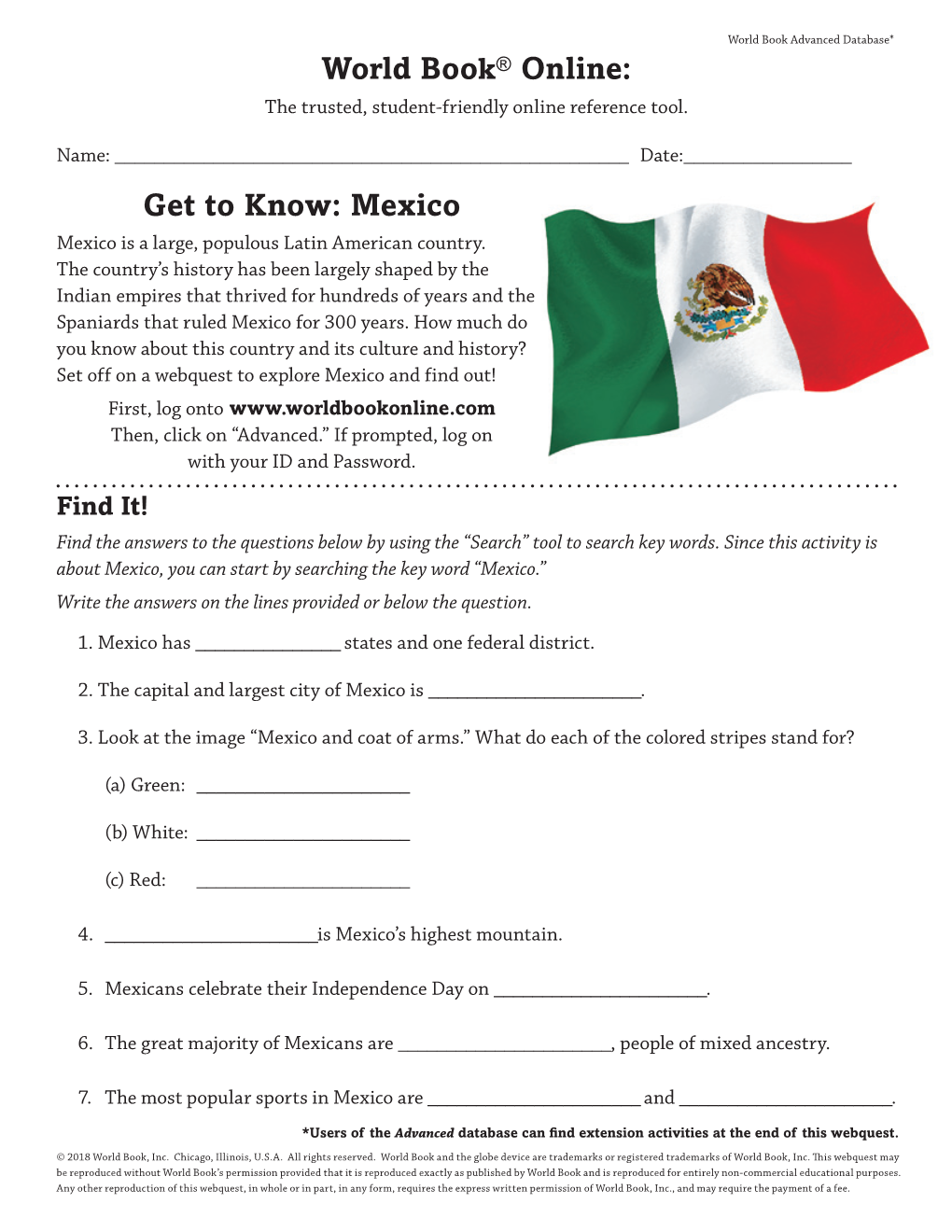 Get to Know: Mexico World Book® Online