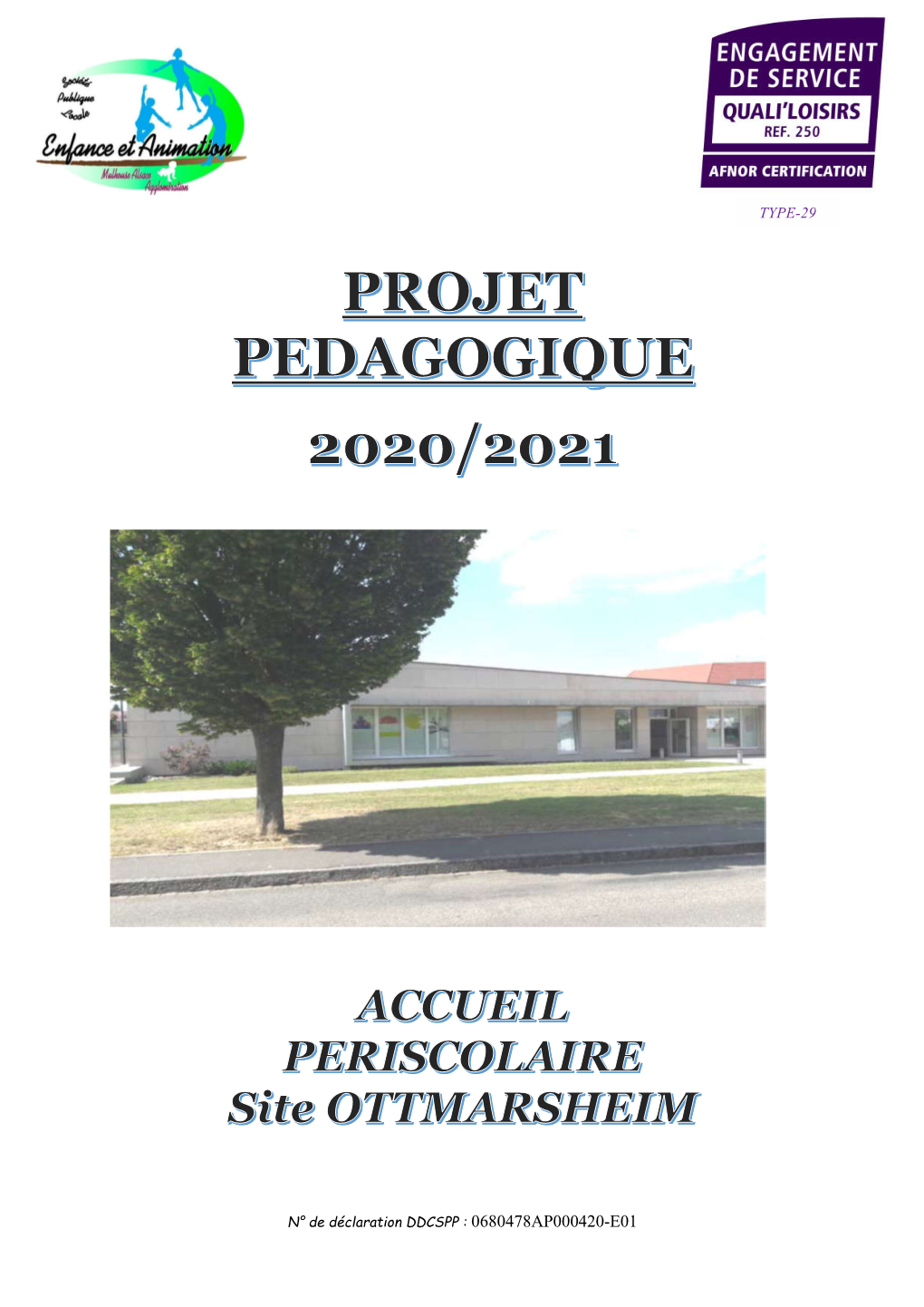 Projet Pédagogique 2020