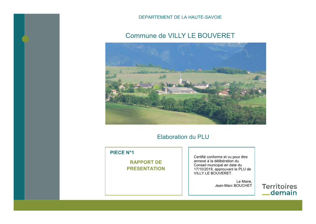 Rapport De Présentation 1 SOMMAIRE