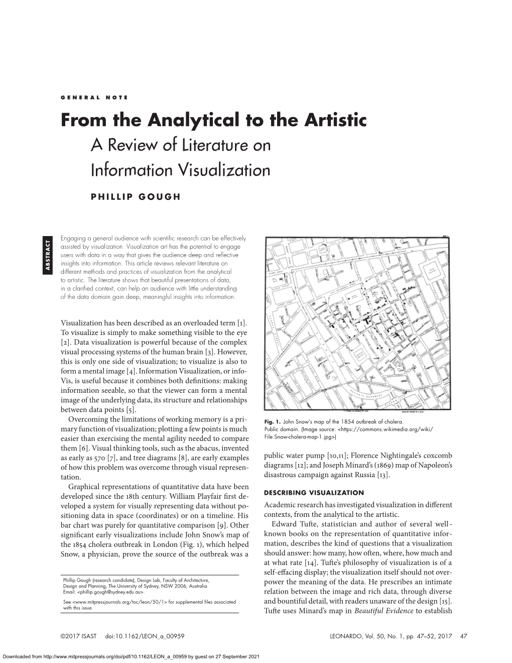 A Review of Literature on Information Visualization