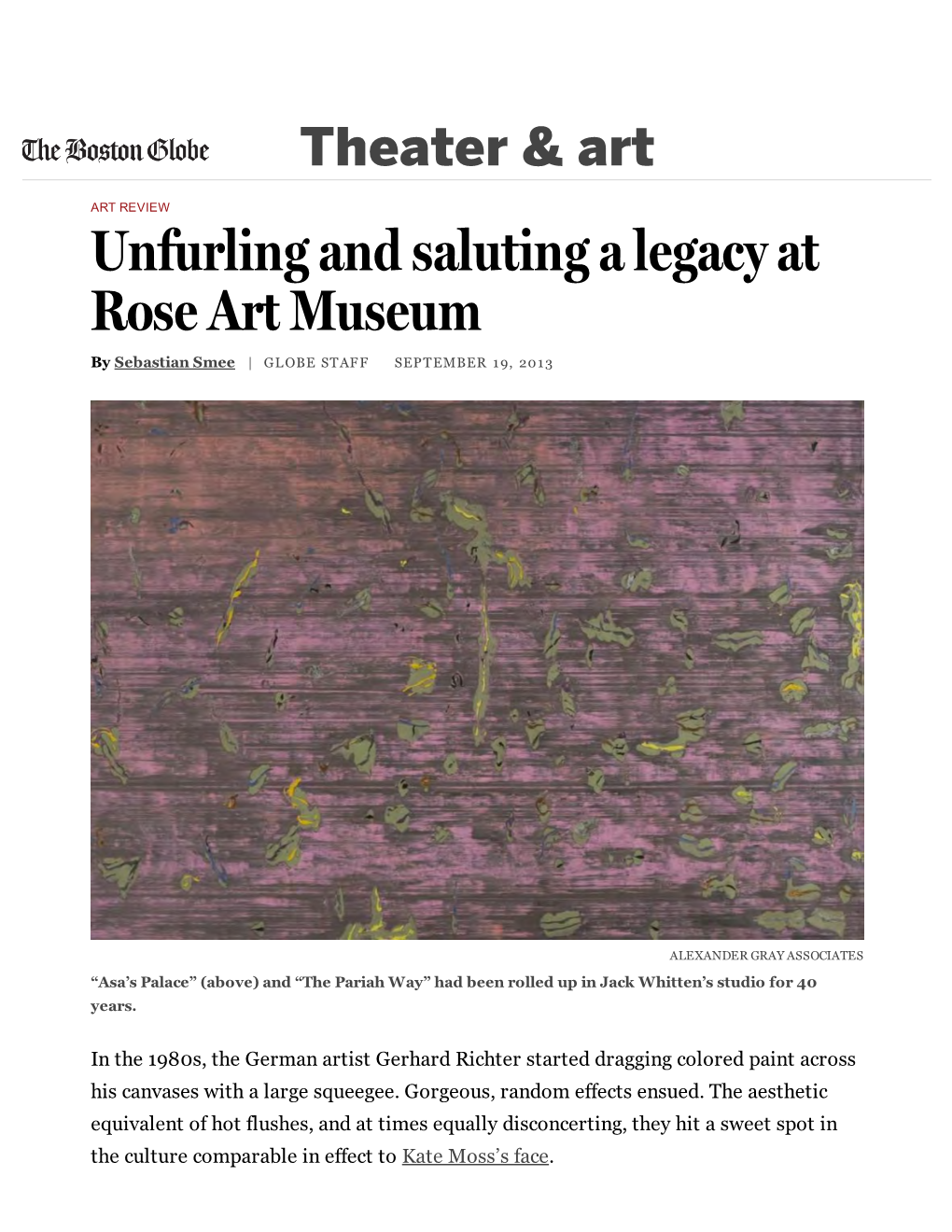 Unfurling and Saluting a Legacy at Rose Art Museum