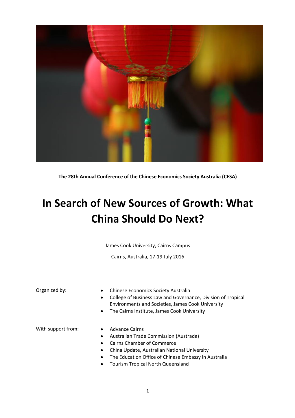 In Search of New Sources of Growth: What China Should Do Next?