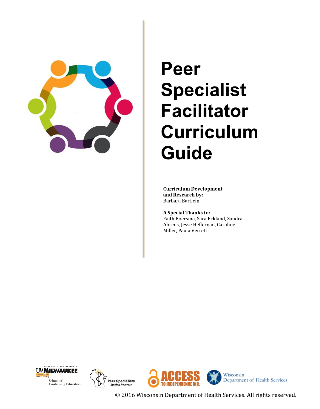 Peer Specialist Facilitator Curriculum Guide