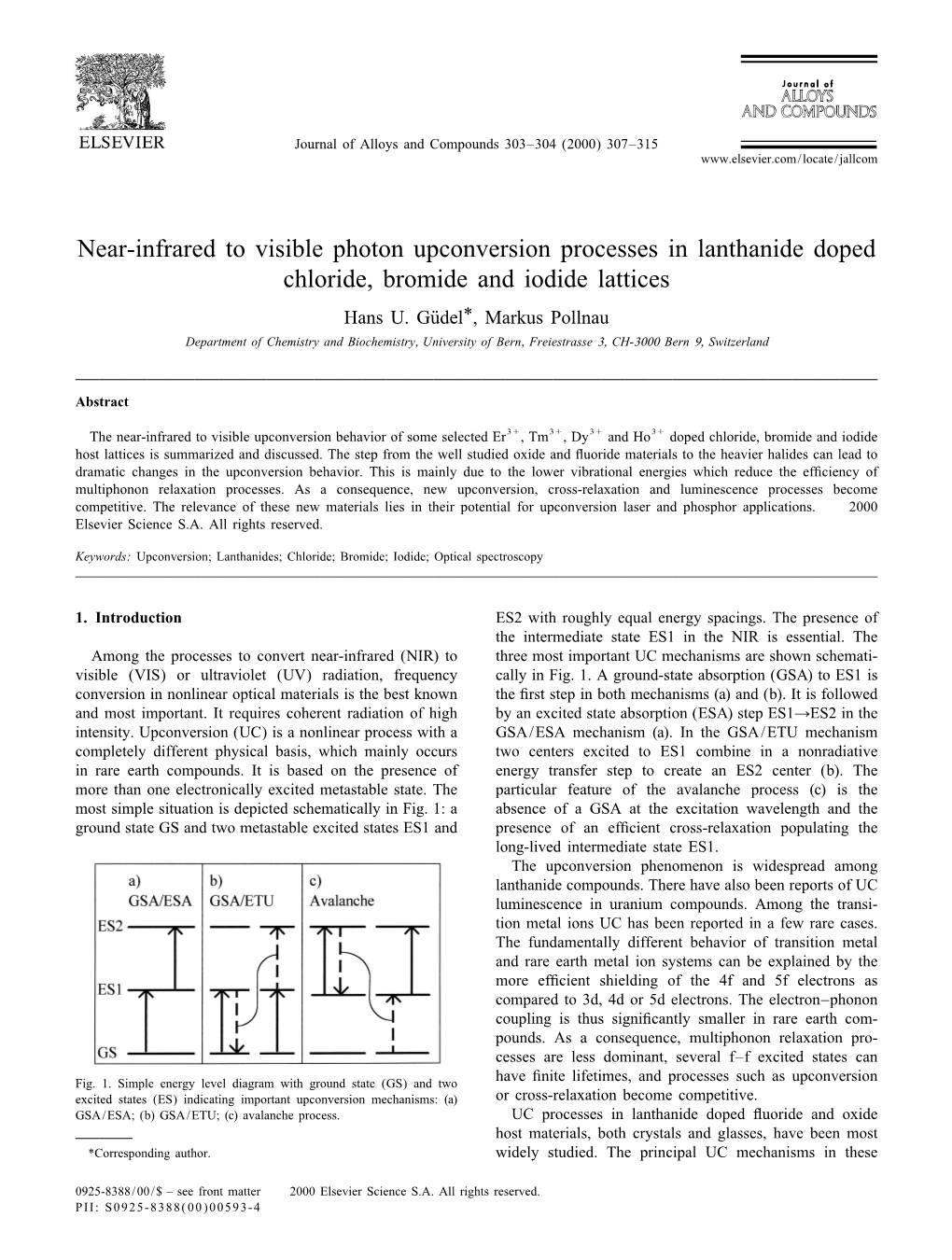 Near-Infrared to Visible Photon Upconversion Processes in Lanthanide Doped Chloride, Bromide and Iodide Lattices Hans U