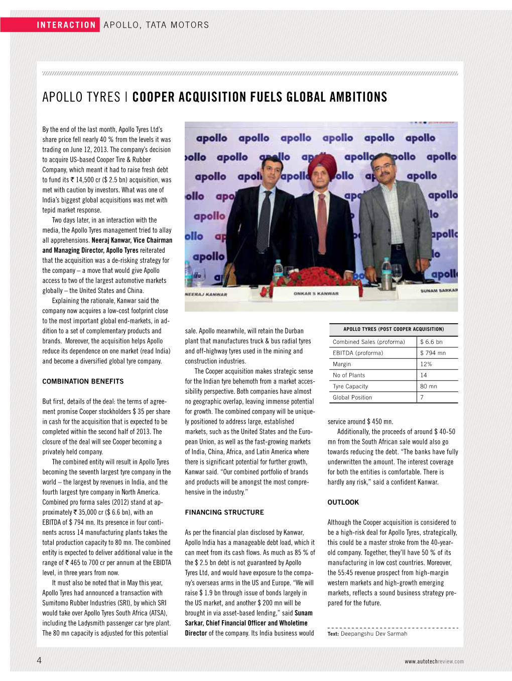 Apollo Tyres | Cooper Acquisition Fuels Global Ambitions