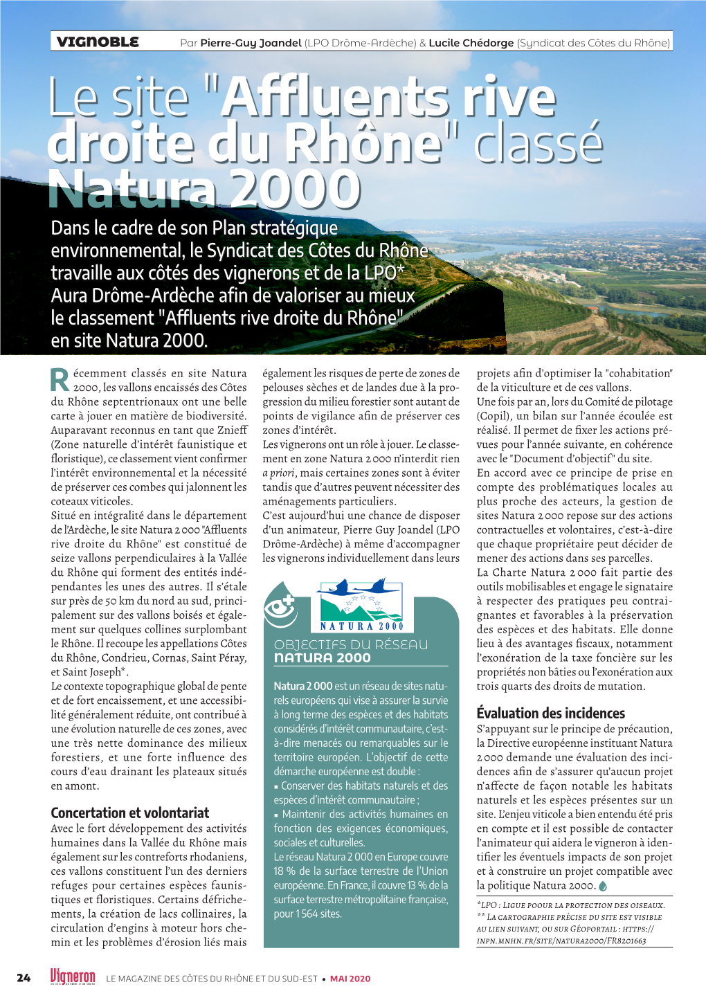 Le Site "Affluents Rive Droite Du Rhône" Classé Natura 2000