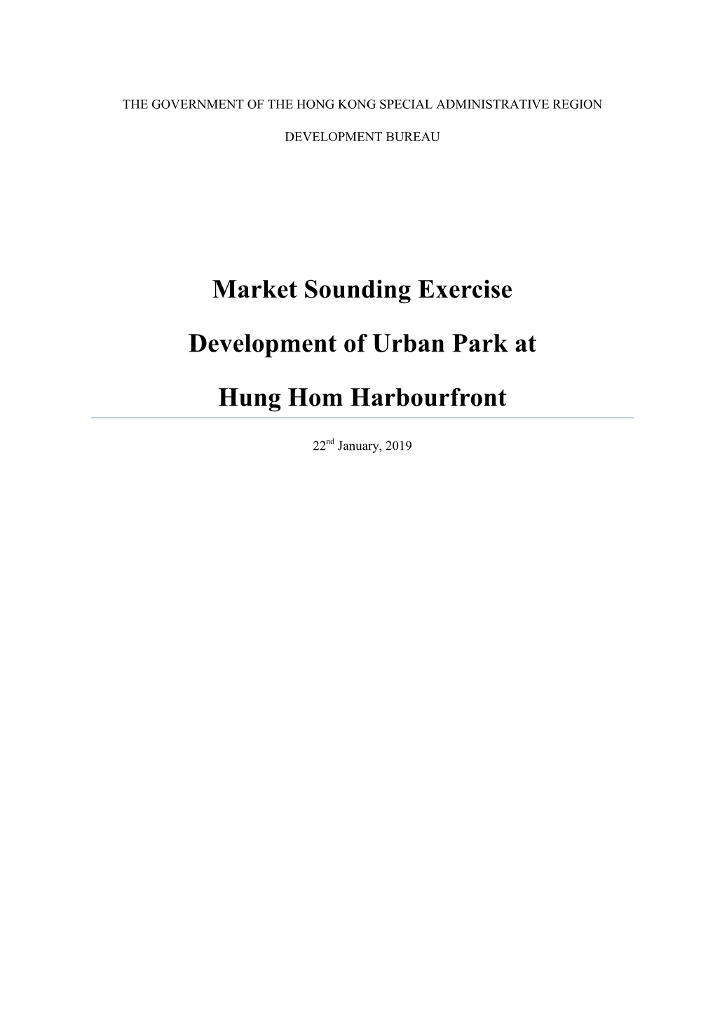 Market Sounding Exercise Document
