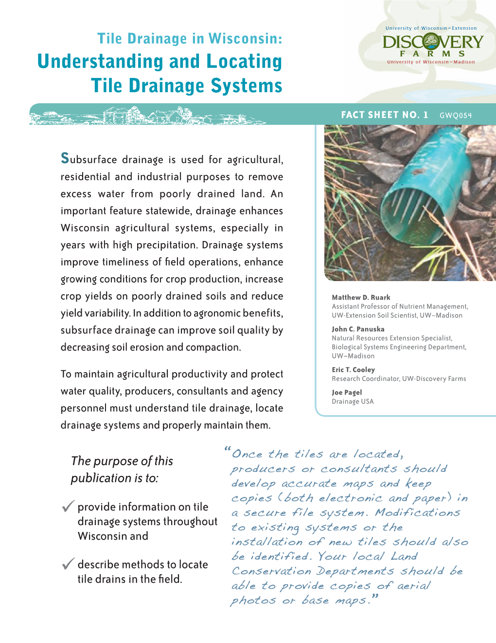 Understanding and Locating Tile Drainage Systems