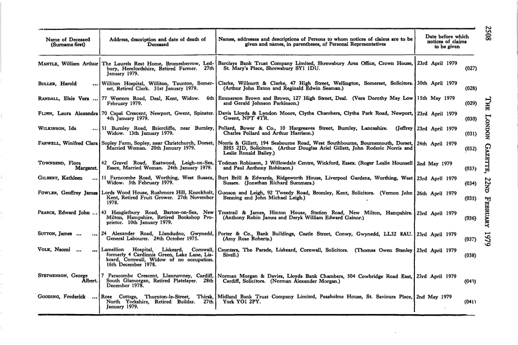 Name of Deceased (Surname First)