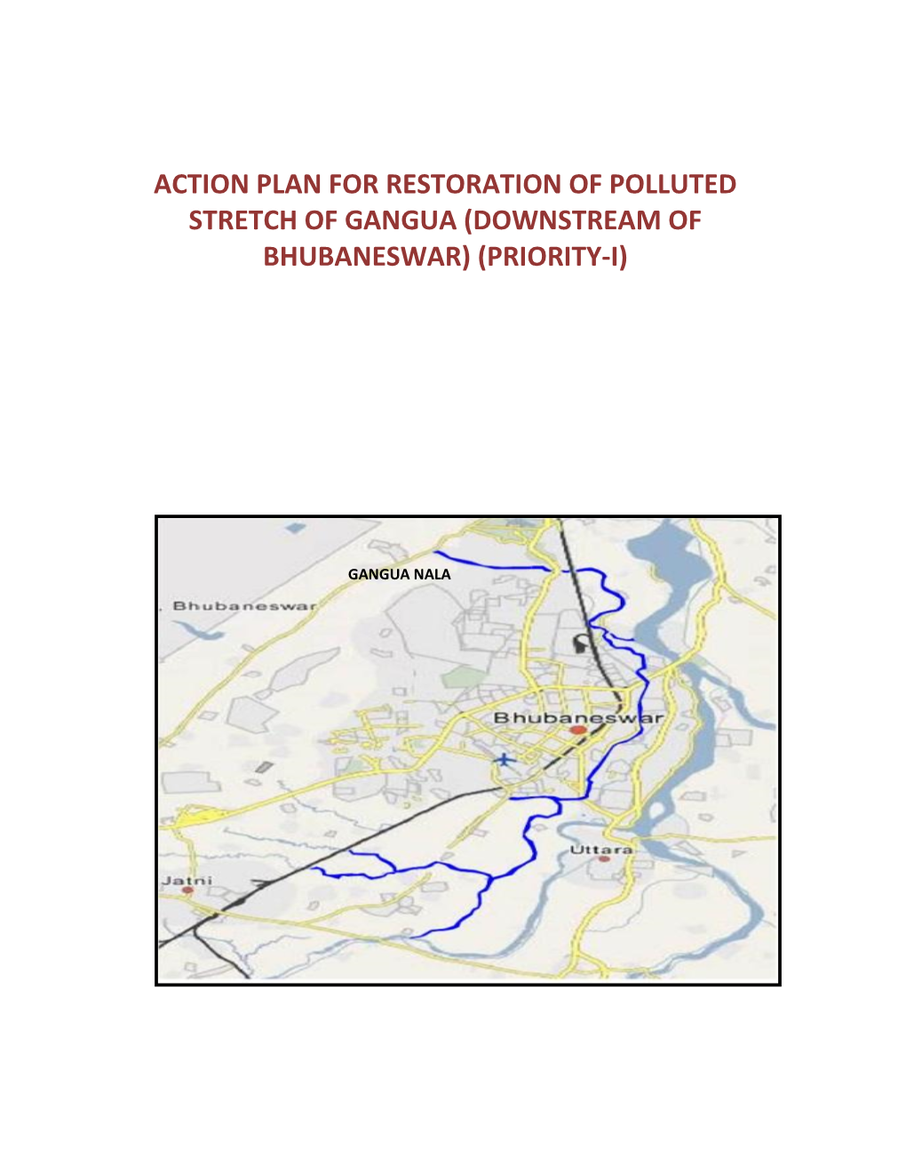 Action Plan for Restoration of Polluted Stretch of Gangua (Downstream of Bhubaneswar) (Priority-I)