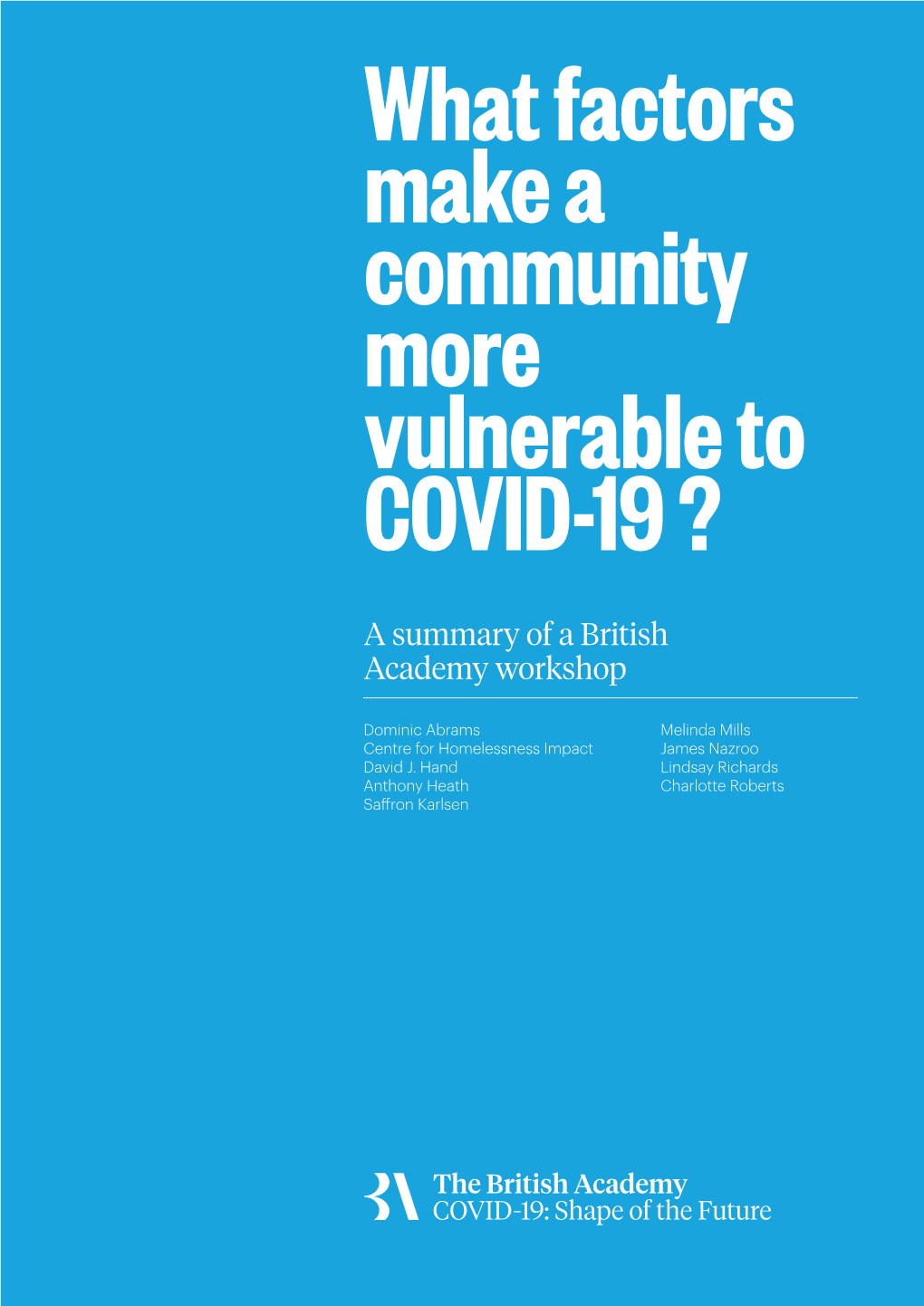 Vulnerability to COVID-19
