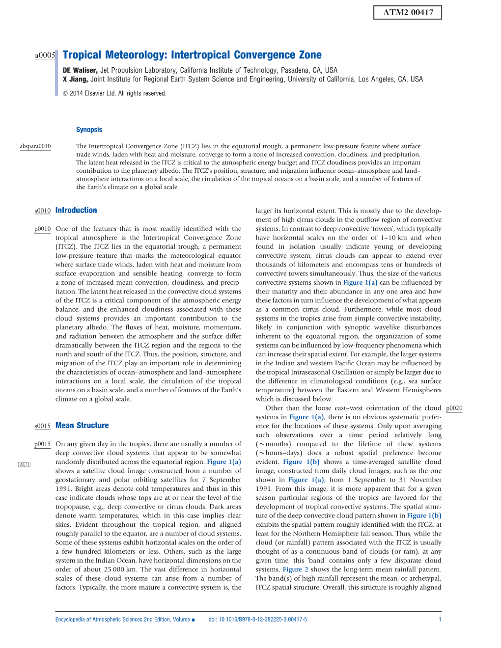 Tropical Meteorology: Intertropical Convergence Zone