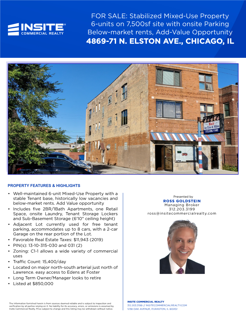 4869-71 N. Elston Ave., Chica Ve., Chicago, Il