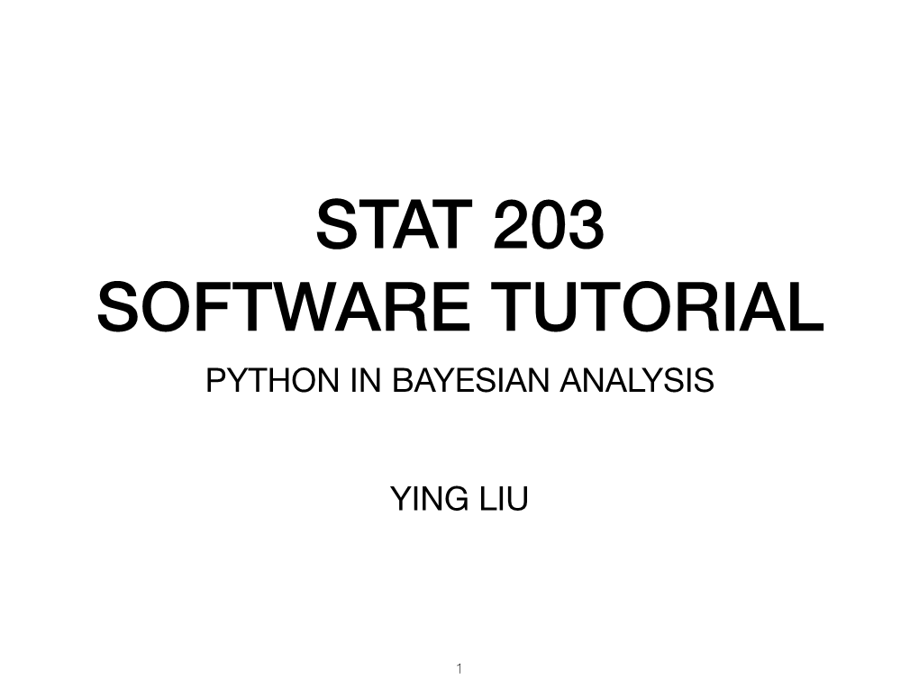 Stat203 Software Tutorial Copy