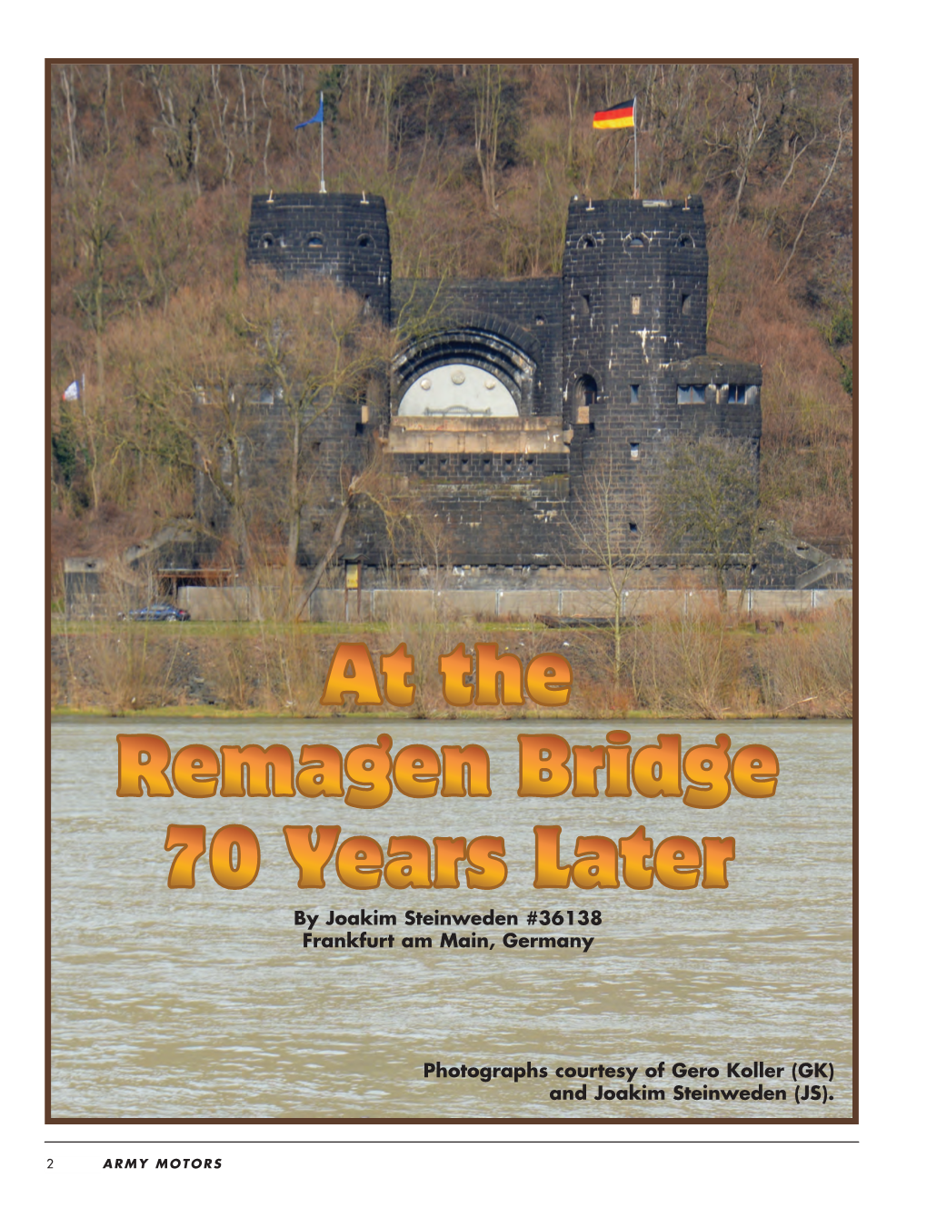 Remagen Bridge Site Over the Rhine Army As the War Ended a Few Weeks Later