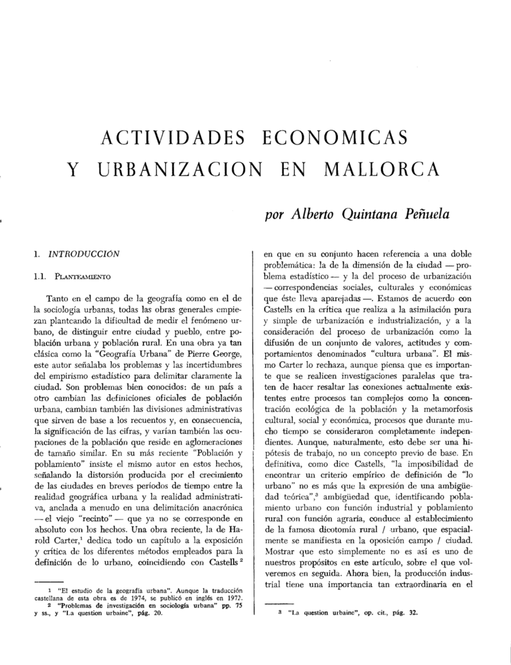 Actividades Economicas Y Urbanizacion En Mallorca