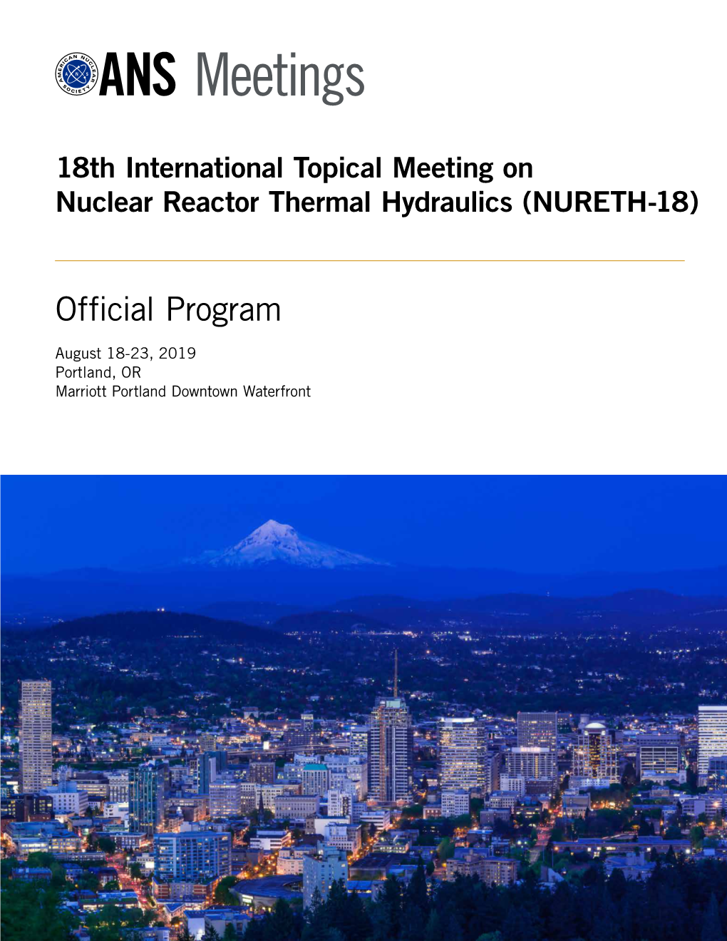 NURETH- 2019 Official Program