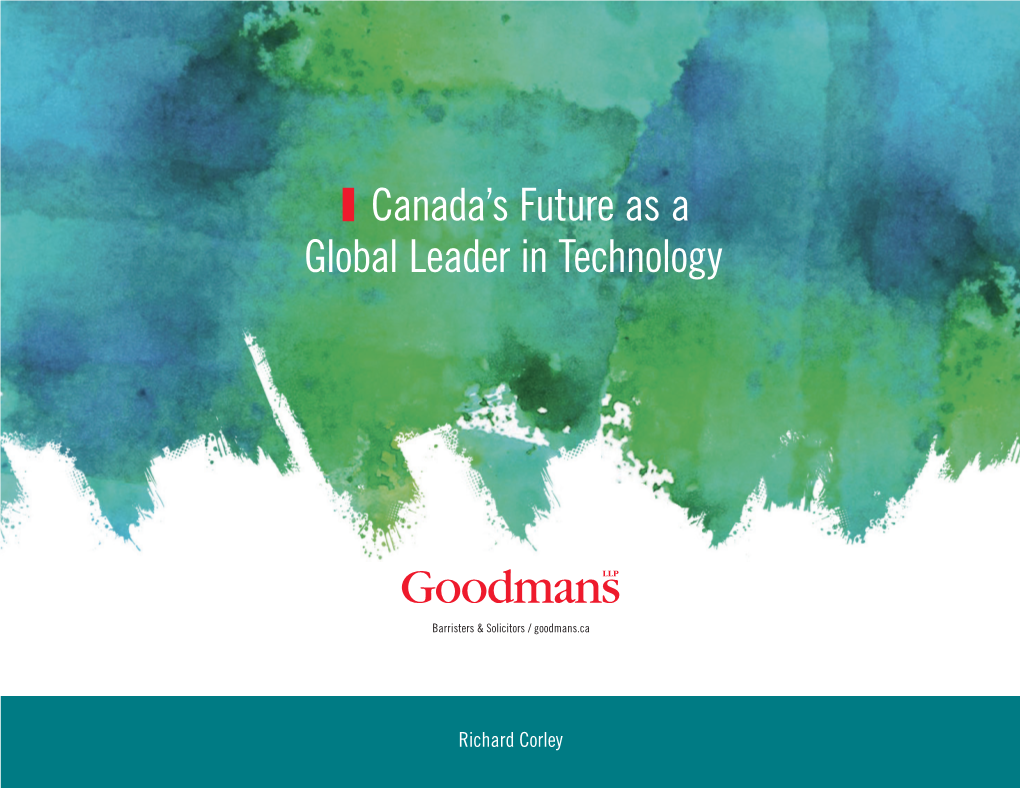 |Canada's Future As a Global Leader in Technology