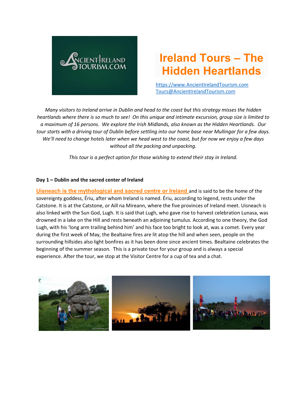 The Hidden Heartlands Tours@Ancientirelandtourism.Com