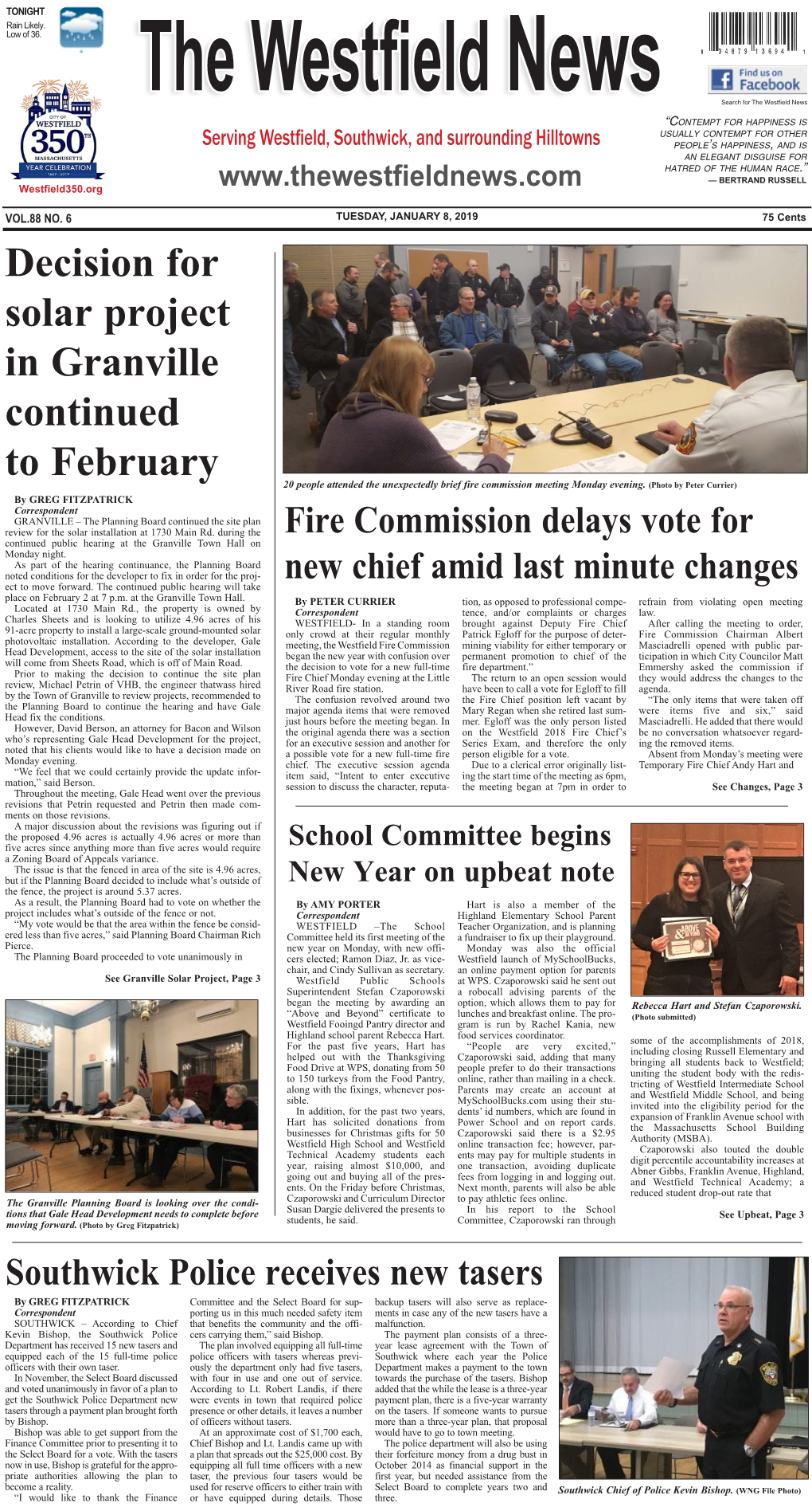 Decision for Solar Project in Granville Continued to February