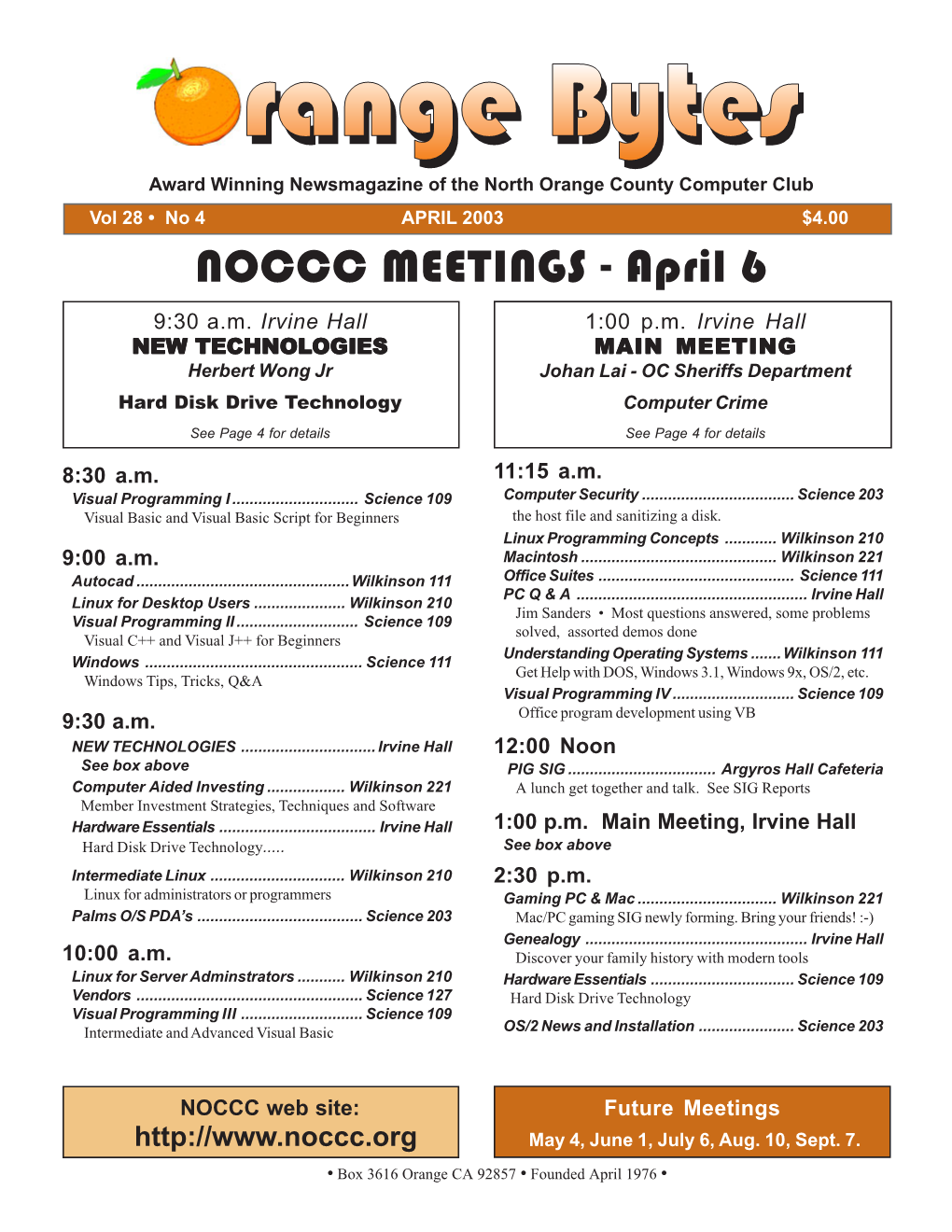 April2003 Issue