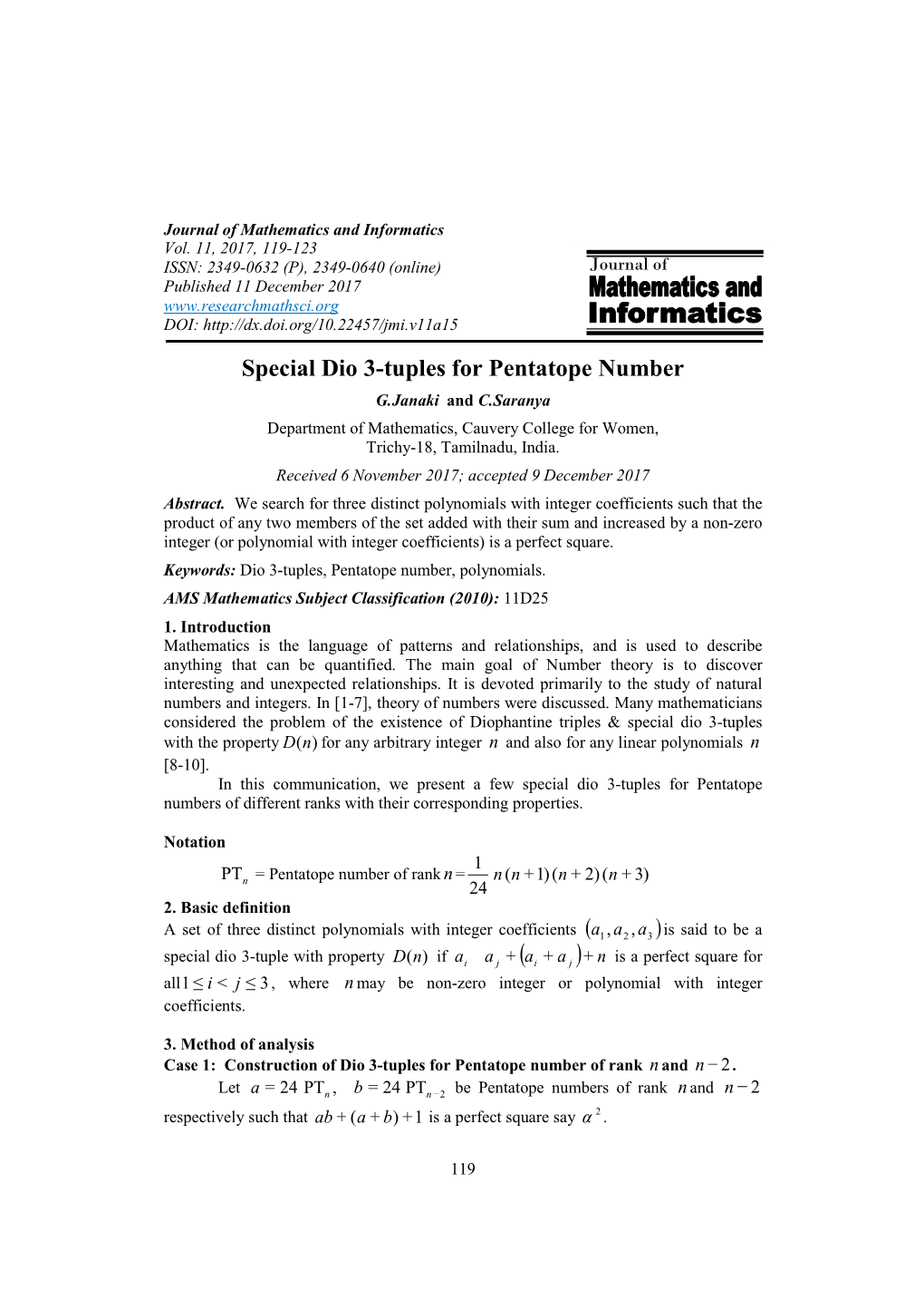 Special Dio 3-Tuples for Pentatope Number )3