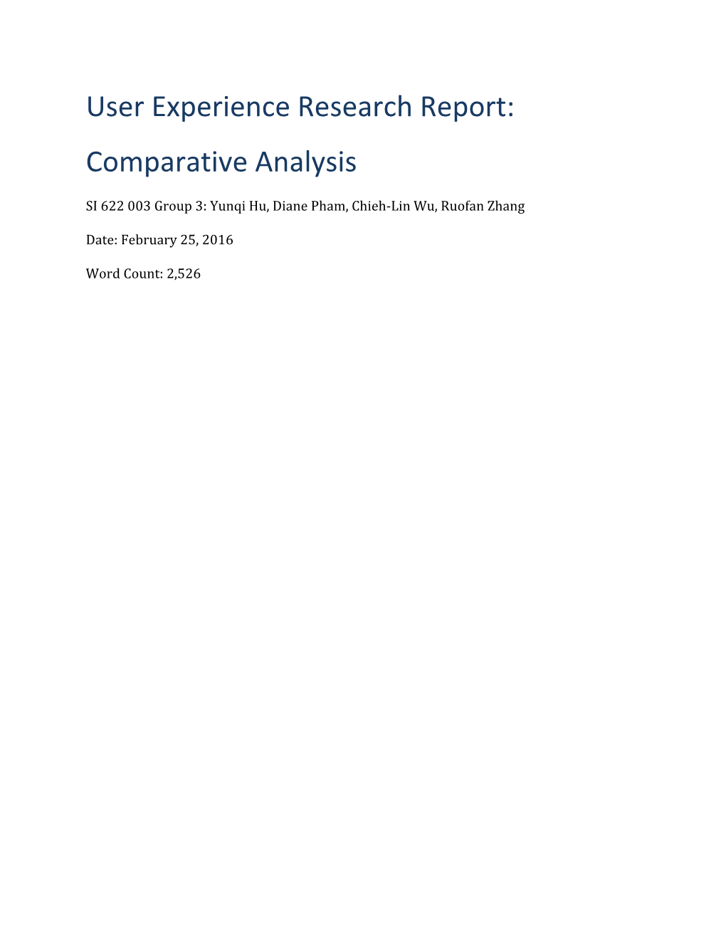 Comparative Analysis