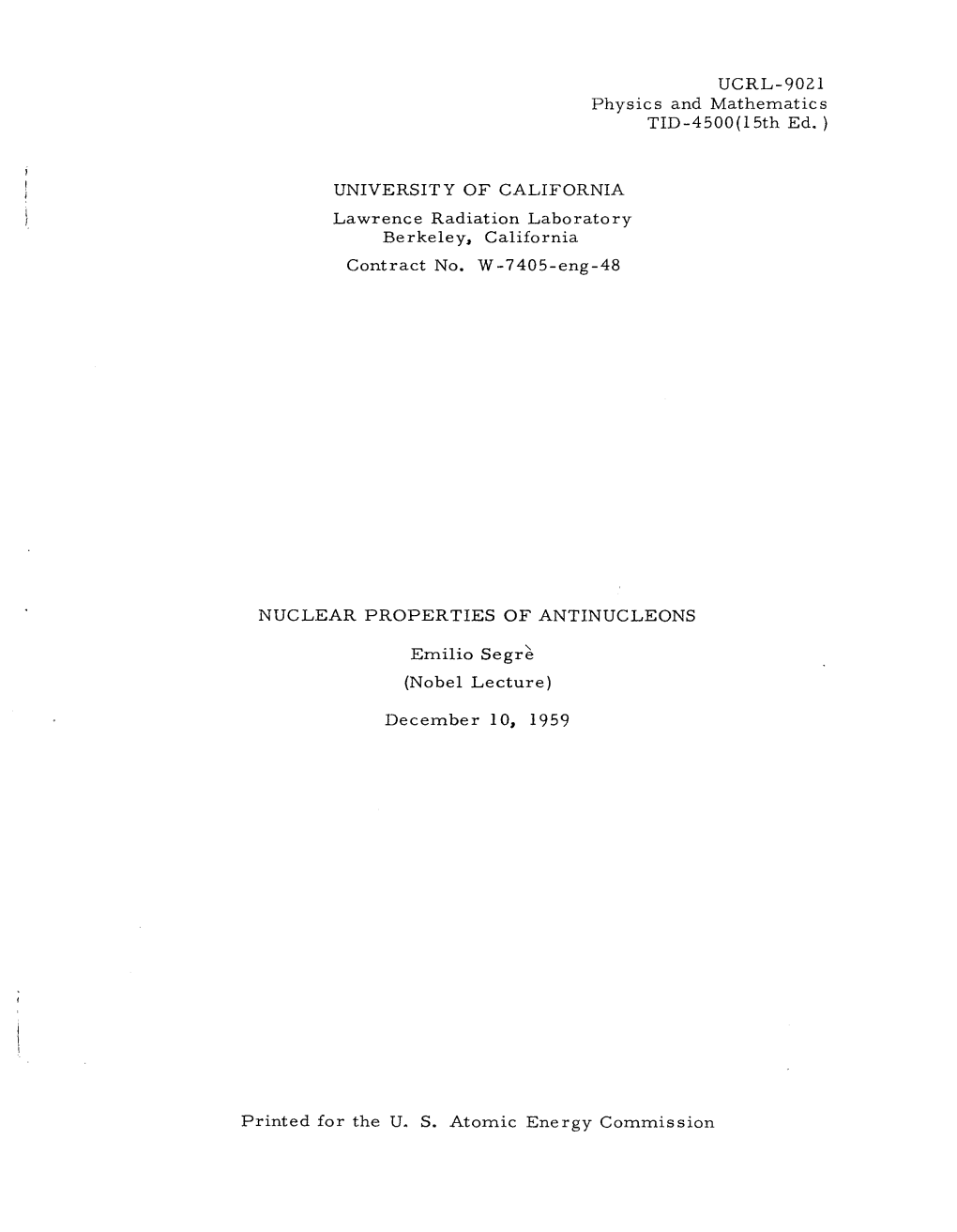 Nuclear Properties of Antinucleons