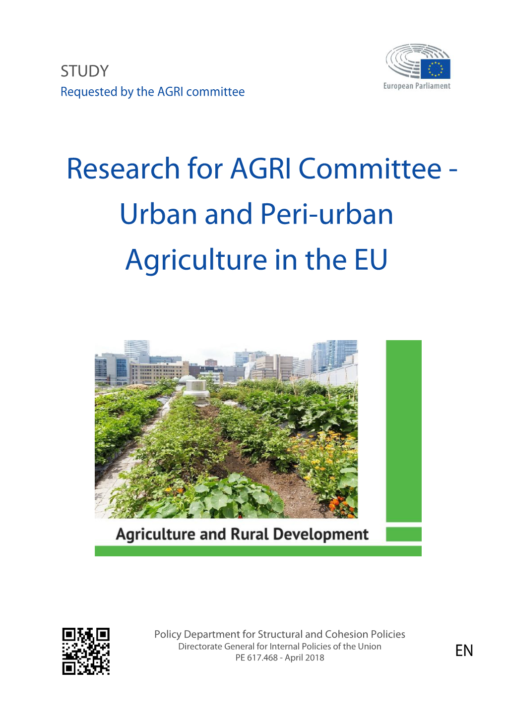 Urban and Peri-Urban Agriculture in the EU