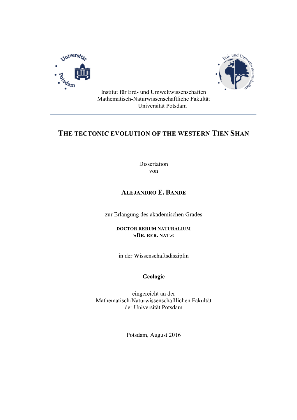The Tectonic Evolution of the Western Tien Shan