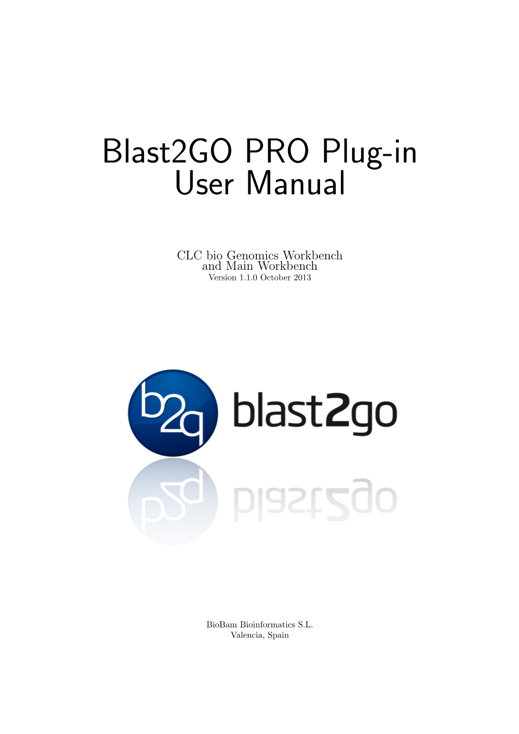 Blast2go PRO Plug-In User Manual