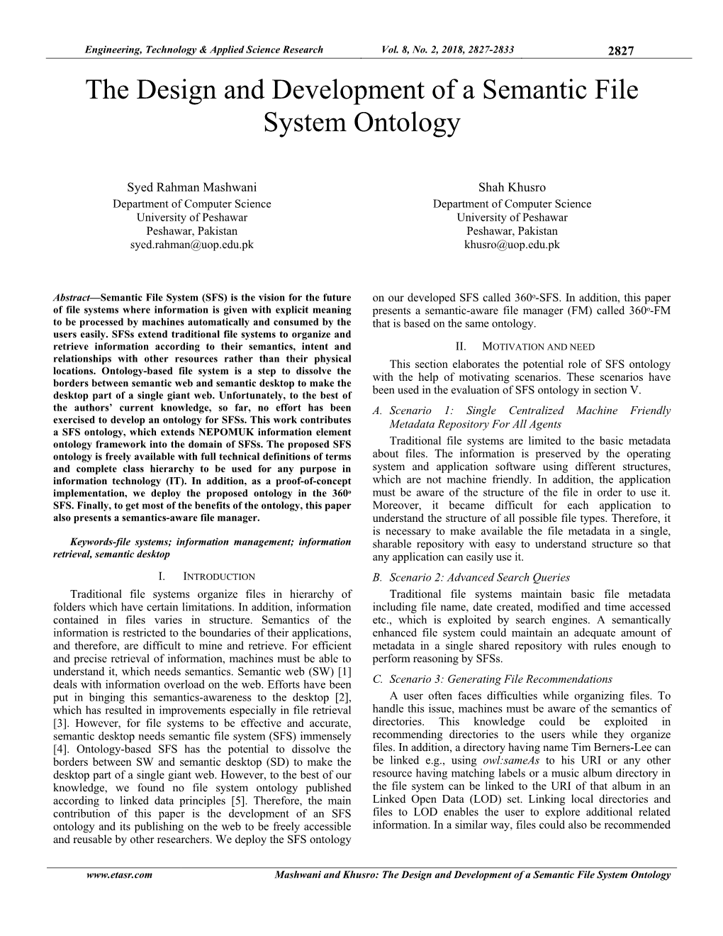 The Design and Development of a Semantic File System Ontology