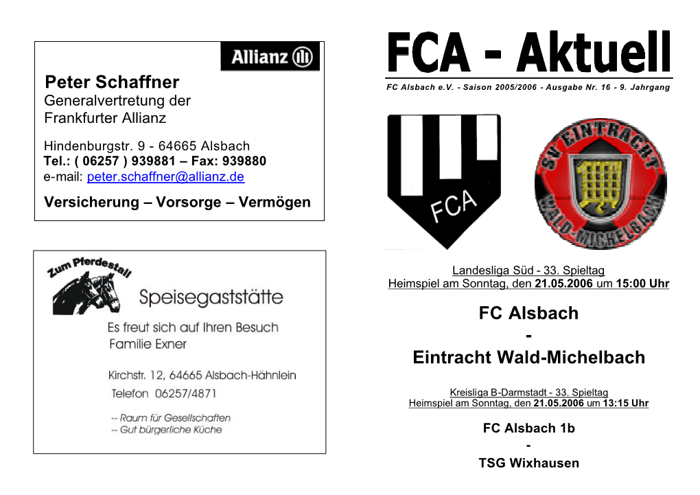 Eintracht Wald-Michelbach Peter Schaffner