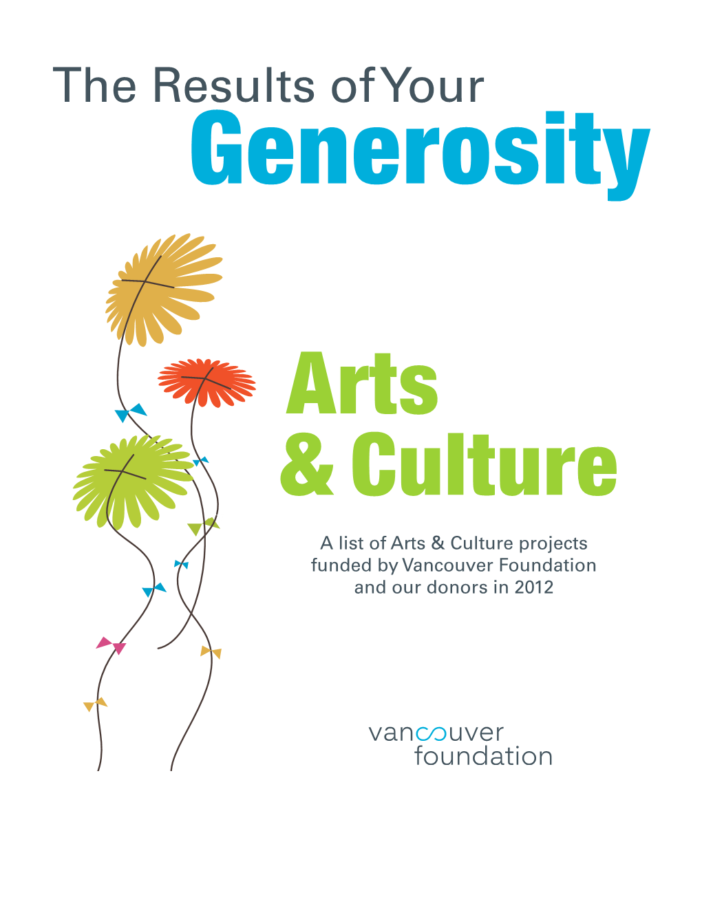 Results of Your Generosity 2012: Arts and Culture