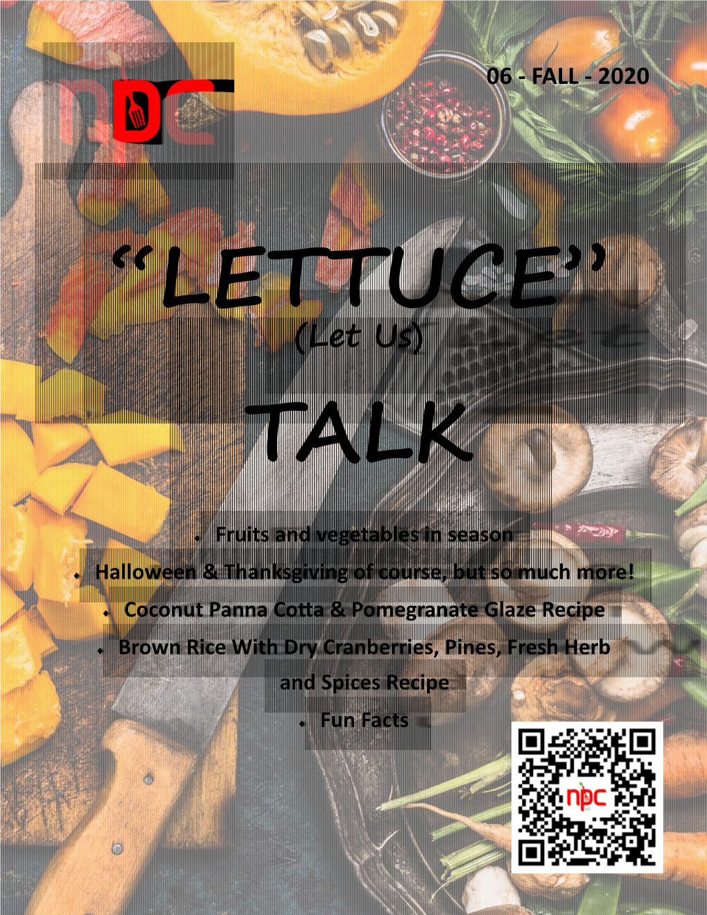 Lettuce Talk Newsletter Fall 2020