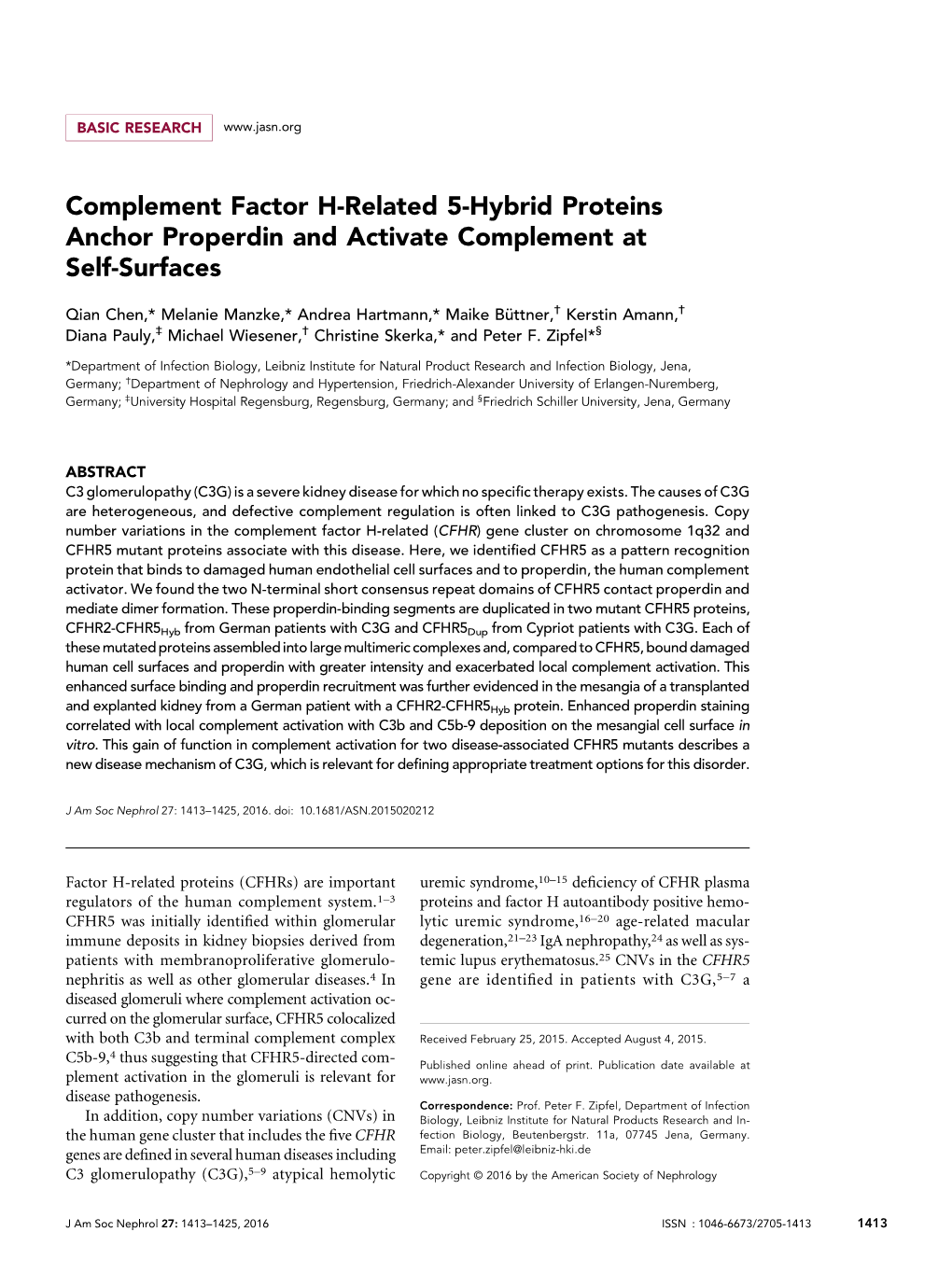 Complement Factor H-Related 5-Hybrid Proteins Anchor Properdin and Activate Complement at Self-Surfaces