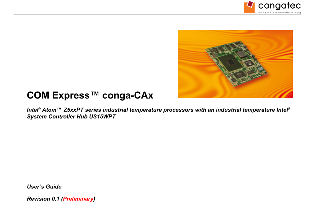 User's Guide Conga-Cax