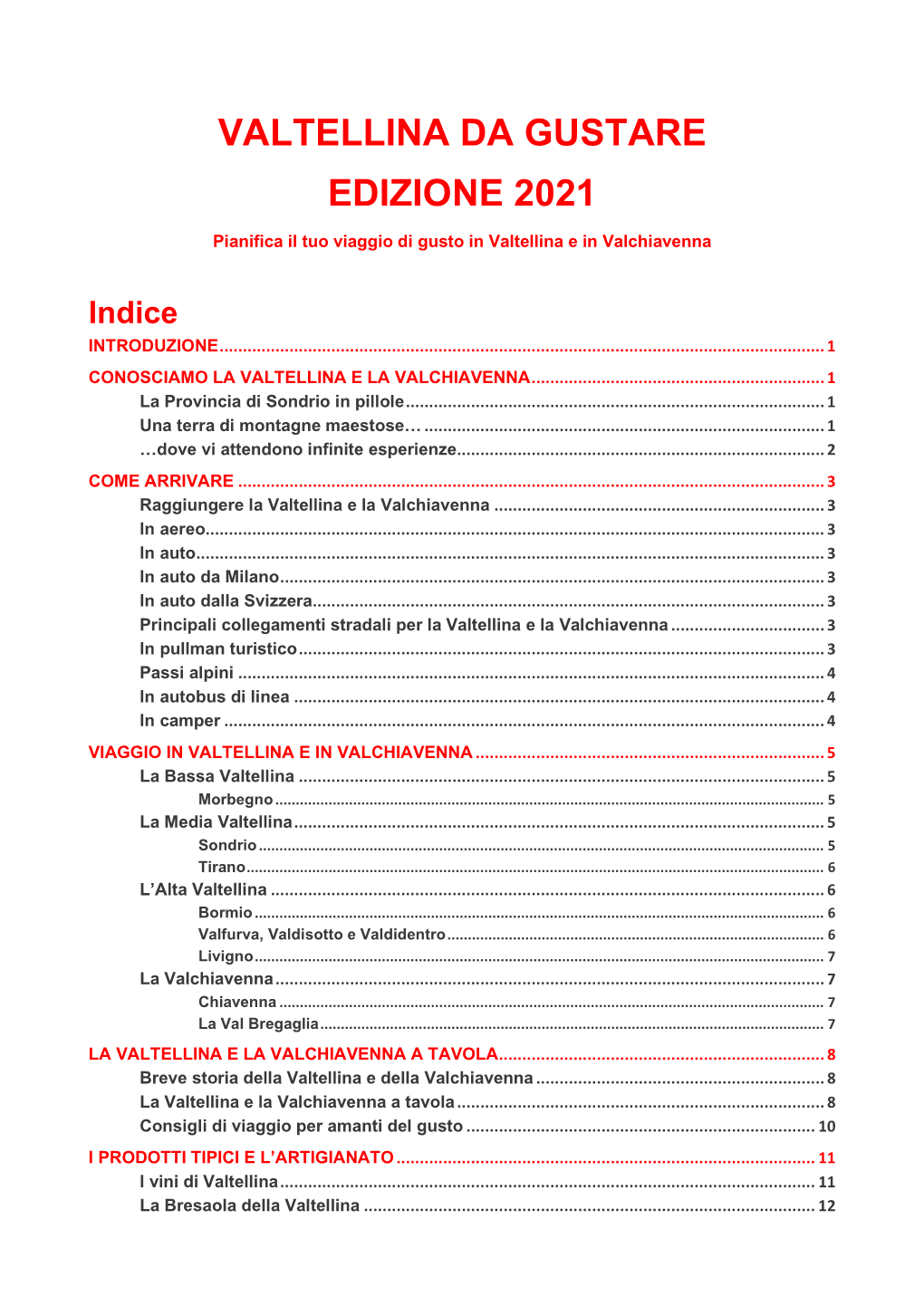 Valtellina Da Gustare Edizione 2021