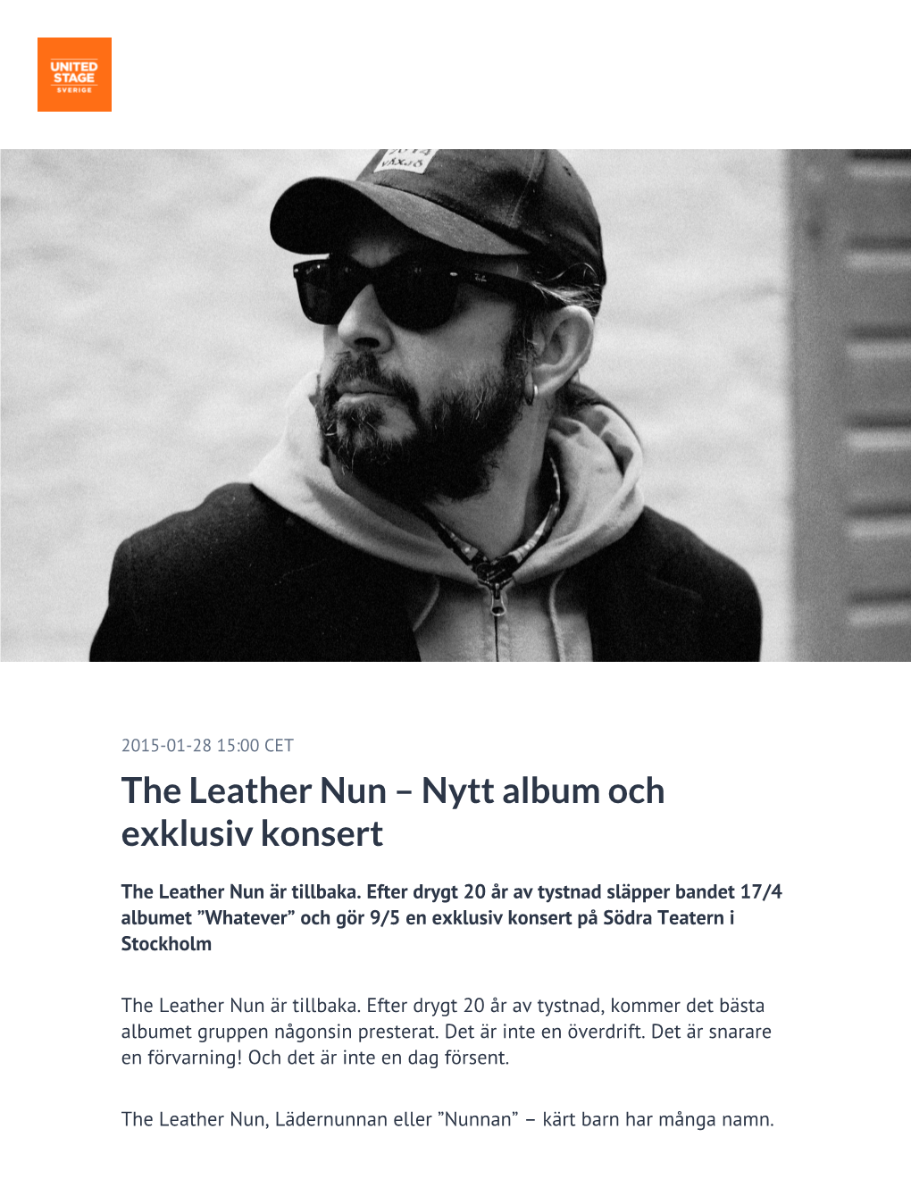 The Leather Nun – Nytt Album Och Exklusiv Konsert