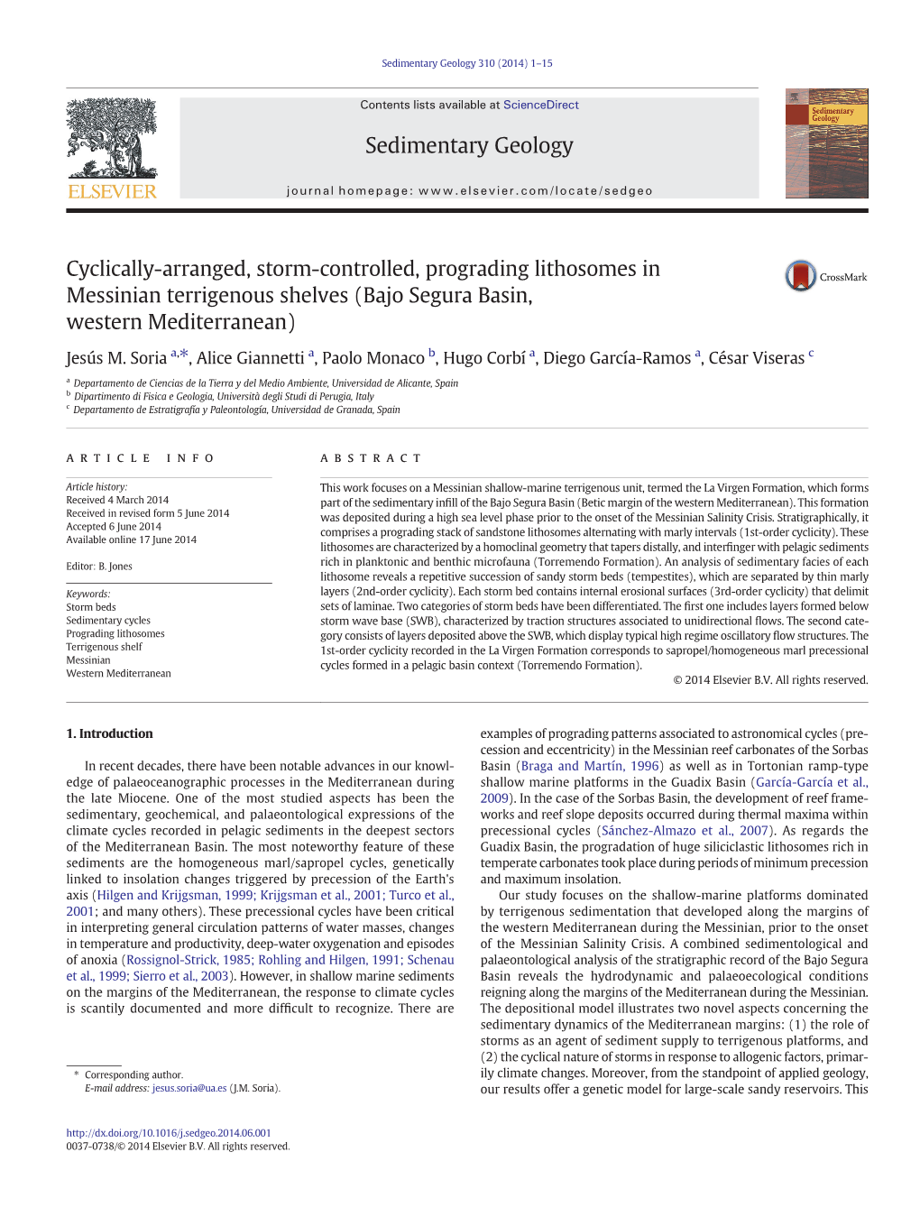 Cyclically-Arranged, Storm-Controlled, Prograding Lithosomes in Messinian Terrigenous Shelves (Bajo Segura Basin, Western Mediterranean)