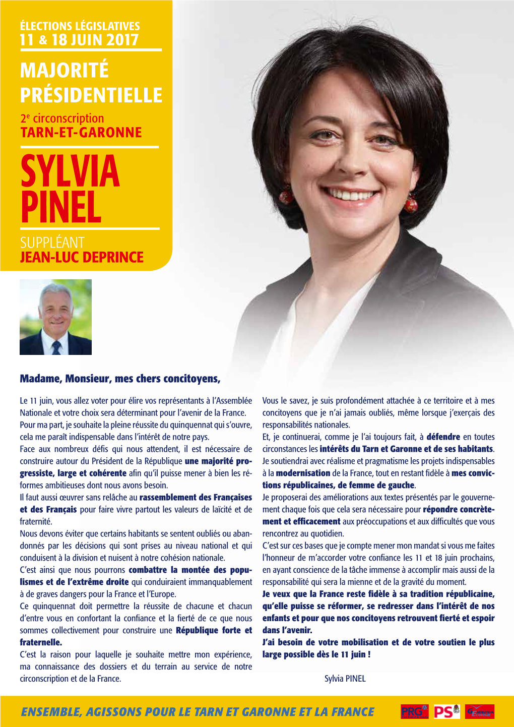 Sylvia Pinel Suppléant Jean-Luc Deprince