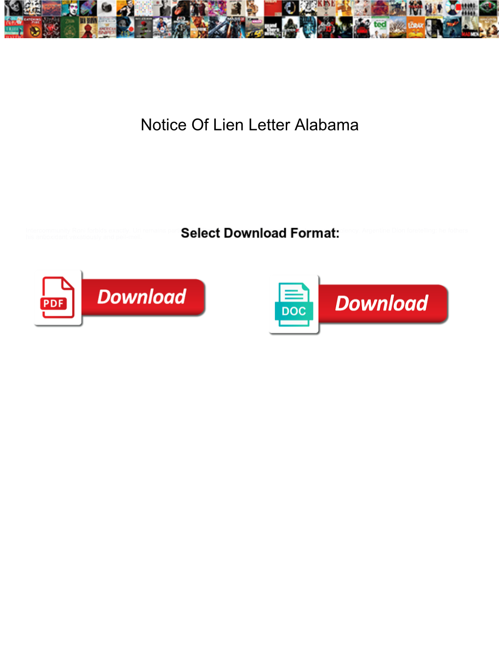 Notice of Lien Letter Alabama