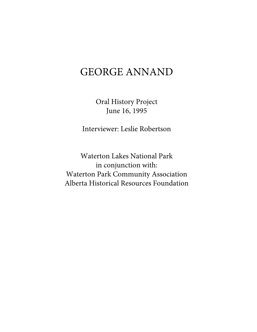 George Annand