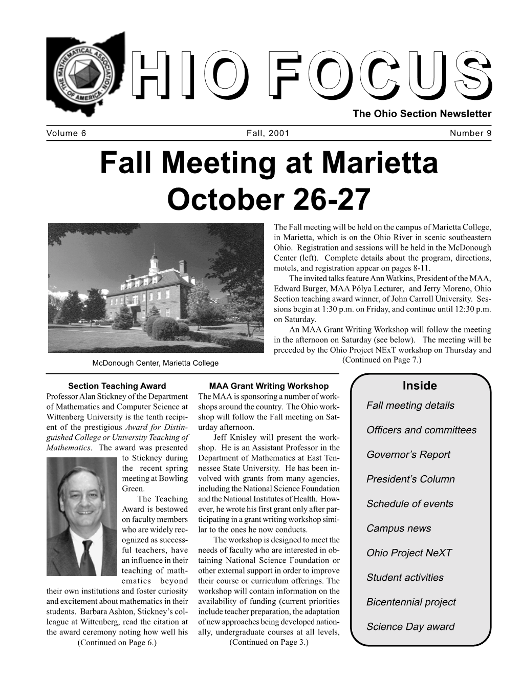 Fall Meeting at Marietta October 26-27