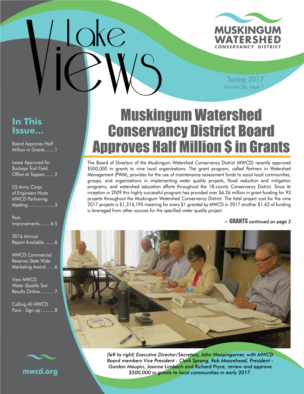 Muskingum Watershed Conservancy District Board Approves Half Million