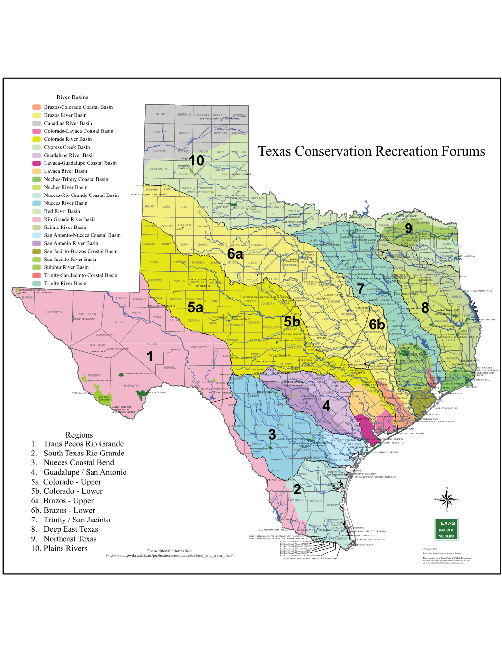 1 7 3 8 6A 2 5A 4 9 10 5B 6B Texas Conservation Recreation Forums
