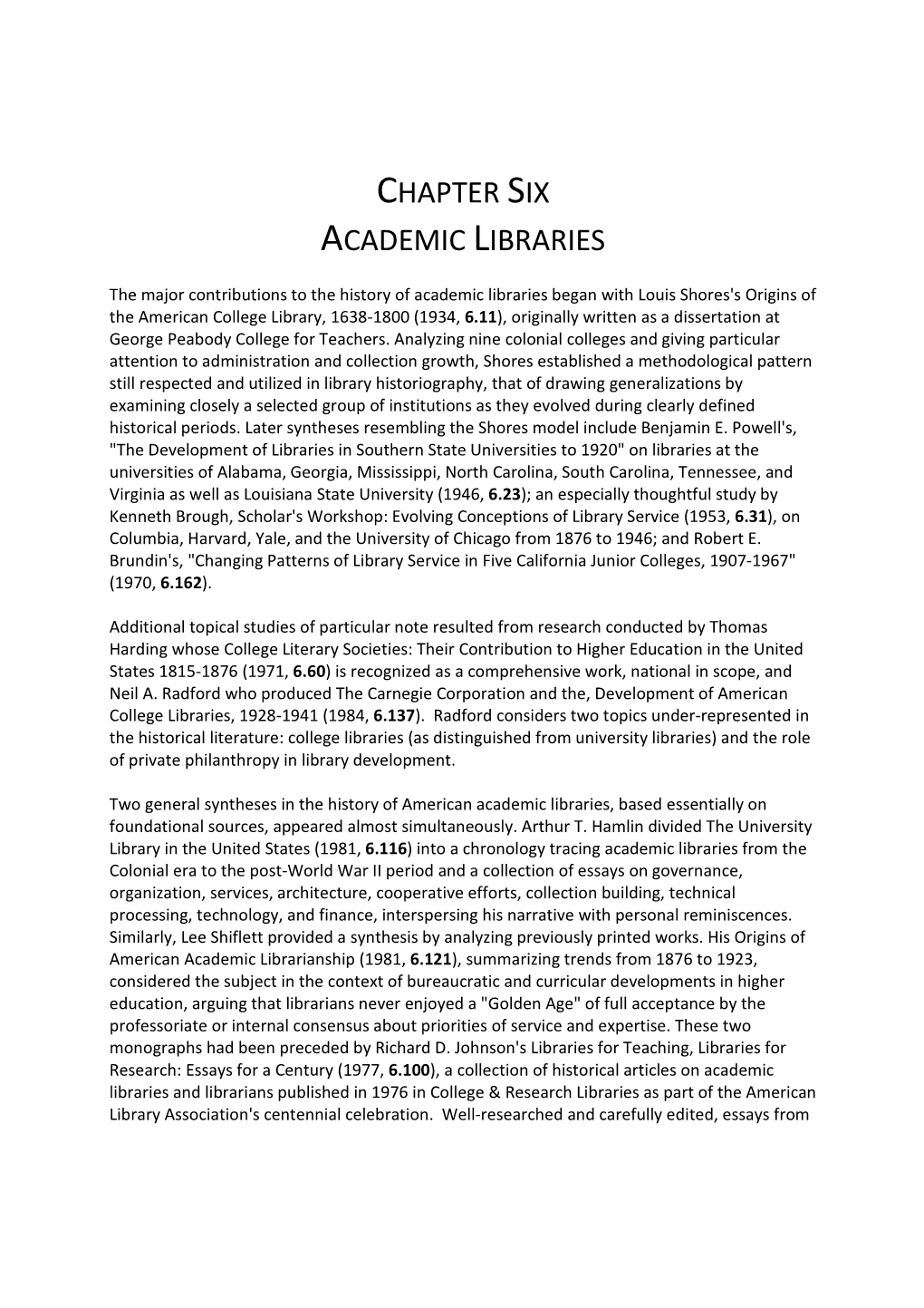 Academic Libraries